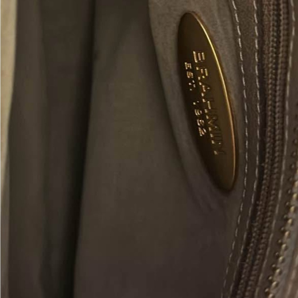 Brahmin Cream and Gold Croc-Embossed Bag - Picture 4 of 6